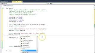 VB 2 - Console Programming - Variable Declaration, I/O, Div, Mod