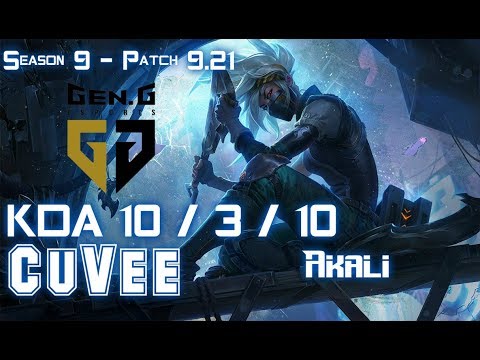 Gen Cuvee AKALI vs RUMBLE Top - Patch 9.21 KR Ranked
