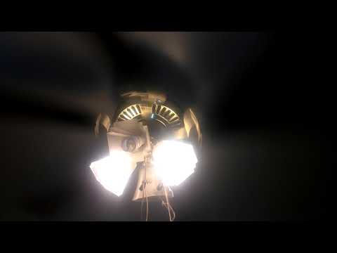 52" Black & Polished Brass Harbor Breeze Garden Isle Ceiling Fan