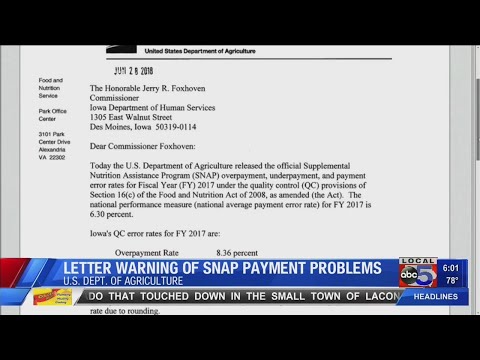 5 On Your Side: Iowa overpaid SNAP benefits by $40M last year