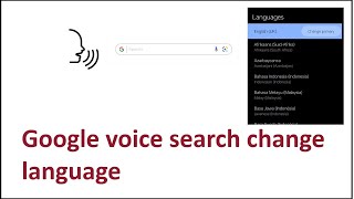 Google voice search change language