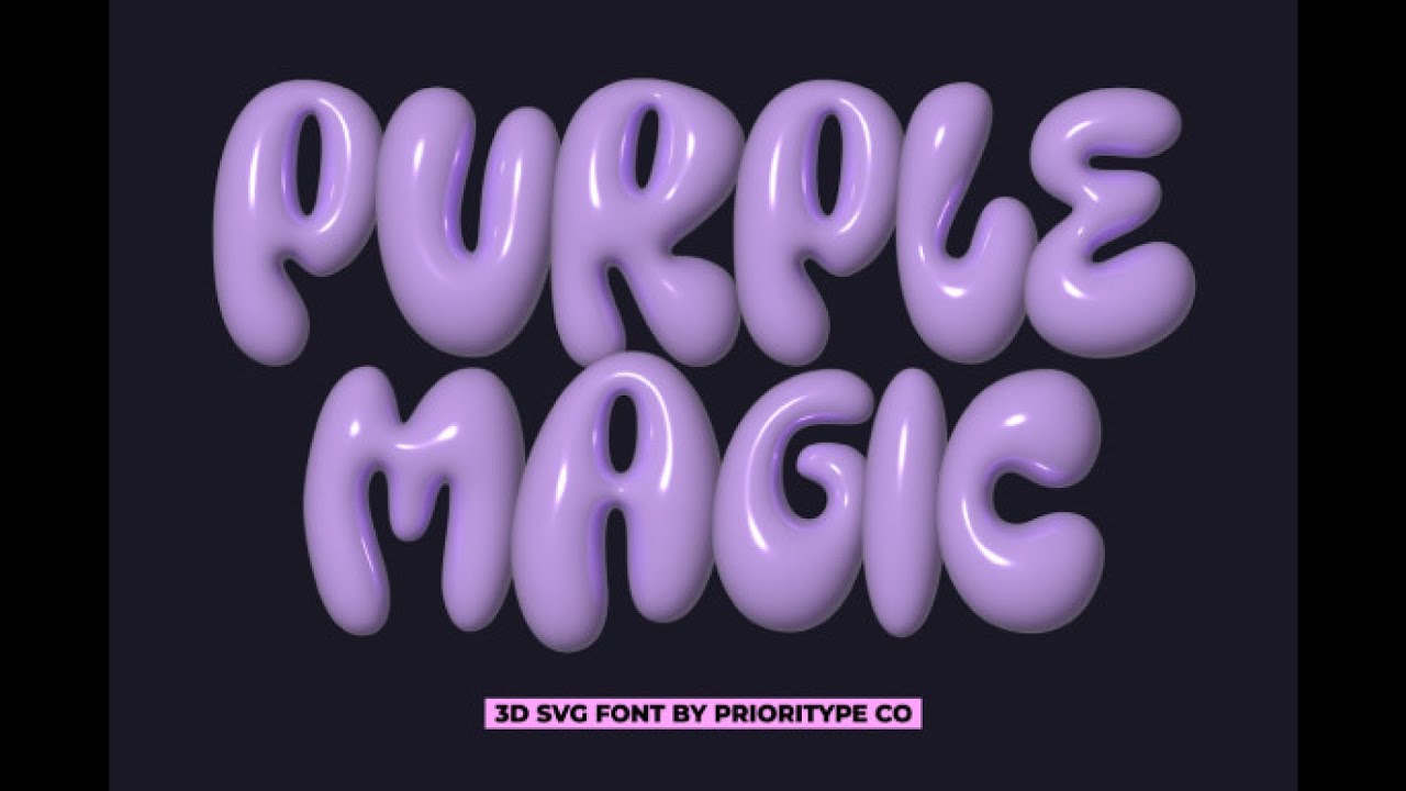 Purple Magic Bubble Display Font
