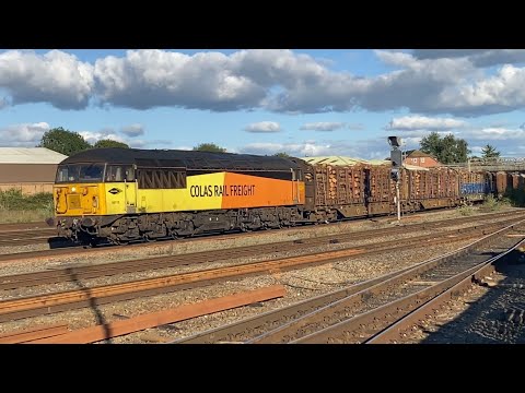 Colas 56113 Working 6Z33 Hellifield Goods Loops to Chirk Kronospan Logs @Chester.16th September 2022