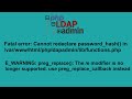 Php LDAP Admin Error Solution Fatal Error Cannot Redeclare Password Hash