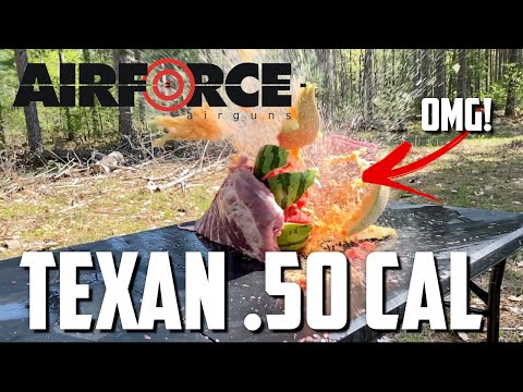 AirForce Airguns Texan .50 Cal LSS Big Bore Rifle vs. Meat!