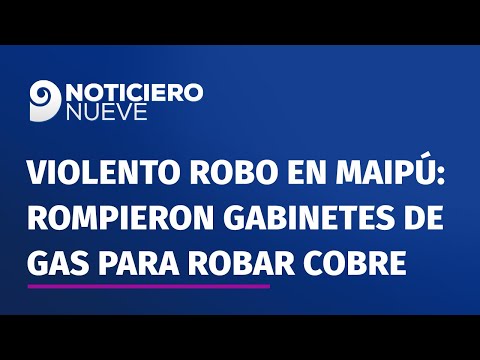 Violento robo en Maipú: rompieron gabinetes de gas para robar cobre