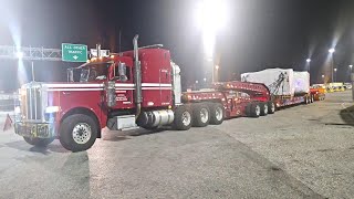 Guy M  Turner Peterbilt 389 Hauling a Massive Machinery Press on 13 Axle Trailer 247,000 lbs. 134 ft