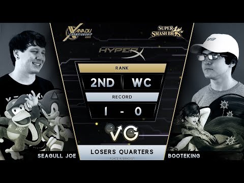 XCS Finals Smash 4 -  Seagull Joe (Diddy Kong) Vs.  BootEKing (Bayonetta) Wii U Losers Quarters