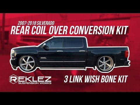 2007-2018 Silverado Rear Coil Over Conversion Kit, QA1,Tuck Big Billets,  3 Link Wish Bone Kit