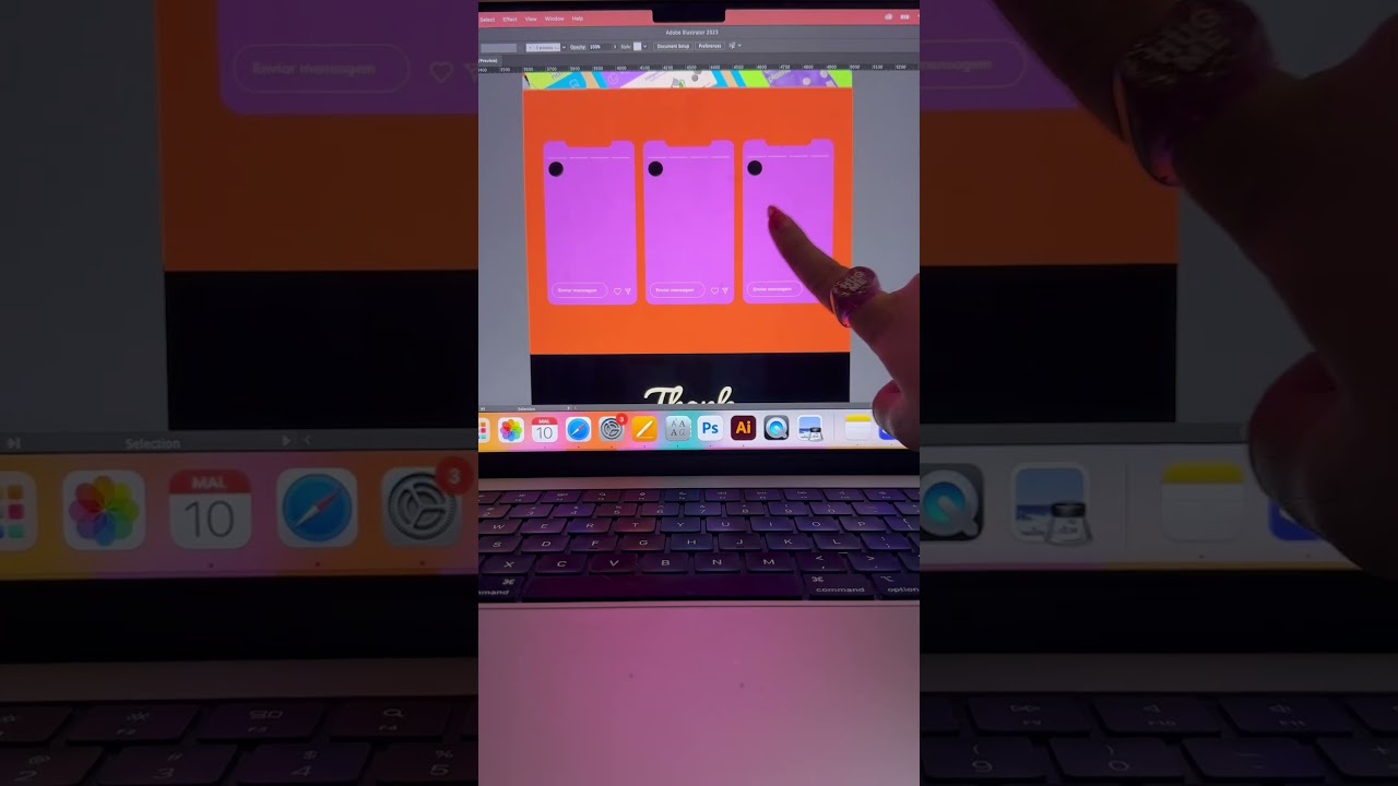 Esse modelo de apresentação ficou perfeito ❤️🥹 #design #behance #portfolio #gumroad #editável