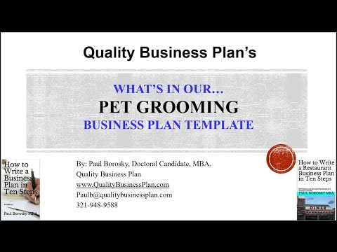 , title : 'What’s in our PET GROOMING Business Plan Template by Paul Borosky, MBA.'