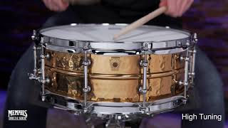 Video thumbnail for Ludwig 14x5 Bronze Phonic Hammered Snare Drum with Tube Lugs (LB550KT) by Memphis Drum Shop
