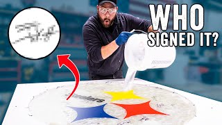 EPIC Steelers Epoxy Table - You Wont Believe Who Signed It!