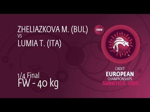 1/4 FW - 40 kg: T. LUMIA (ITA) df. M. ZHELIAZKOVA (BUL), 5-4