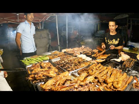 Appetizing Street Food In The Evening @Orussey Market in Phnom Penh City 2022|Malis StreetFood Guide