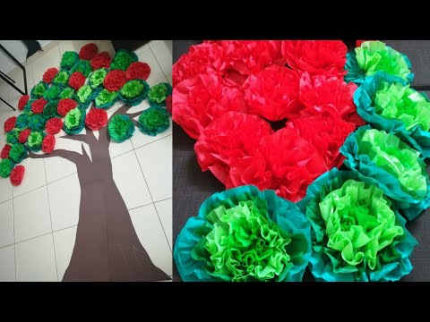Crepe Paper Tree | DIY Classroom or Living Room Decorations| Tree tutorial