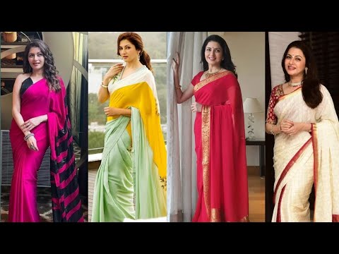 Bollywood actresses Bhagyashree in beautiful Saree designs | Latest Sarees designs 2023 #indian