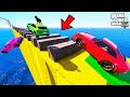 FRANKLIN TRIED IMPOSSIBLE CONTAINER MEGA RAMP JUMP PARKOUR CHALLENGE GTA 5 | SHINCHAN and CHOP