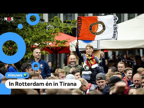Feyenoord-fans zijn klaar voor de wedstrijd
