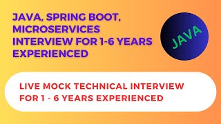 Download the video "LIVE Mock Interview for 1 to 6 years experience | Java | Spring Boot | Microservices"