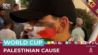 Download lagu Palestine s flag bearer at Qatar s World Cup Al Ja... mp3