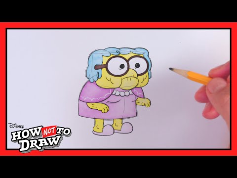 Big City Greens Gramma Alice Cartoon Comes to Life! 💚 | How NOT To Draw | @disneychannelanimation