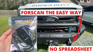Forscan tutorial with NO spreadsheet F250 - F150 (Bambi mode, double honk, splash screen.) On Fords