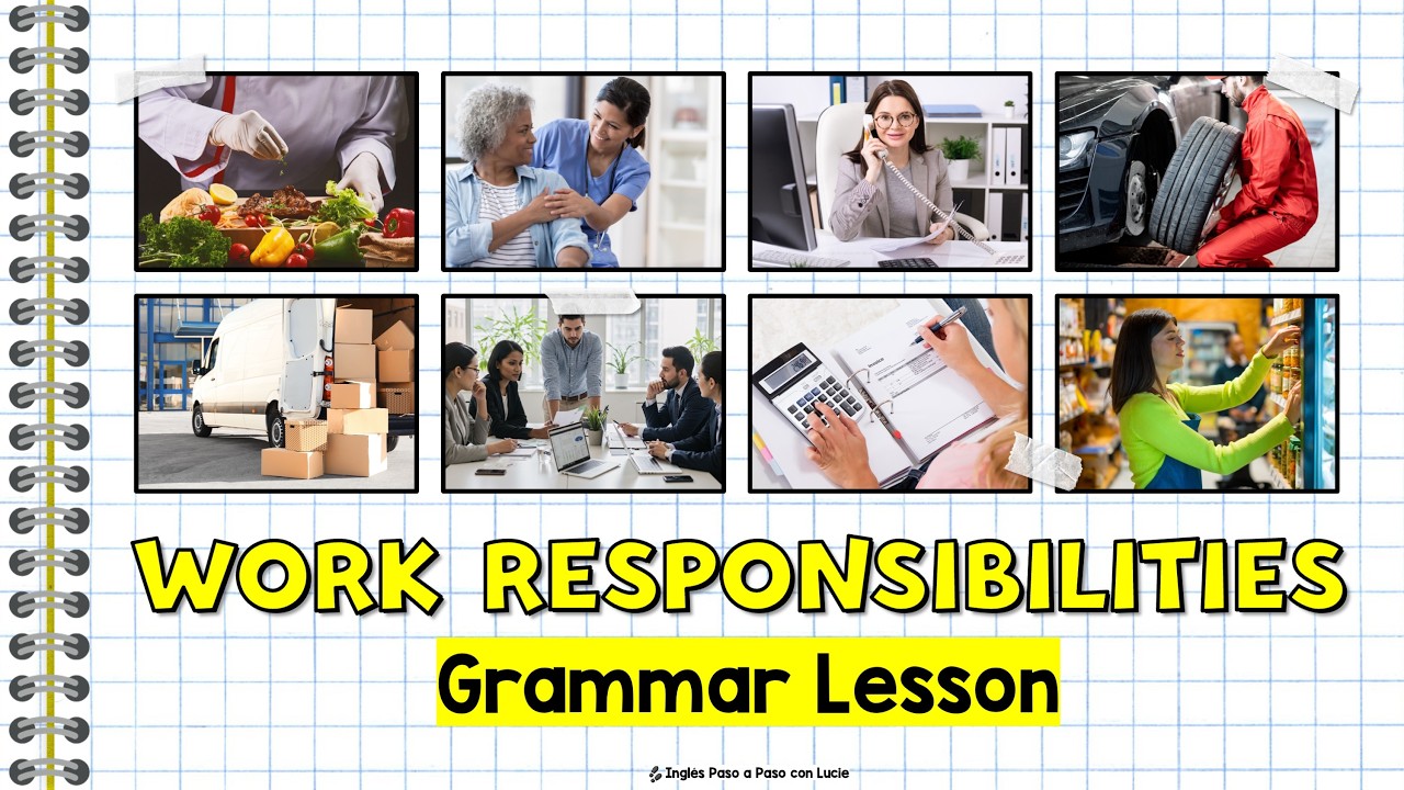 Cómo usar HAVE TO / HAS TO en inglés con ejercicios de vocabulario de trabajo