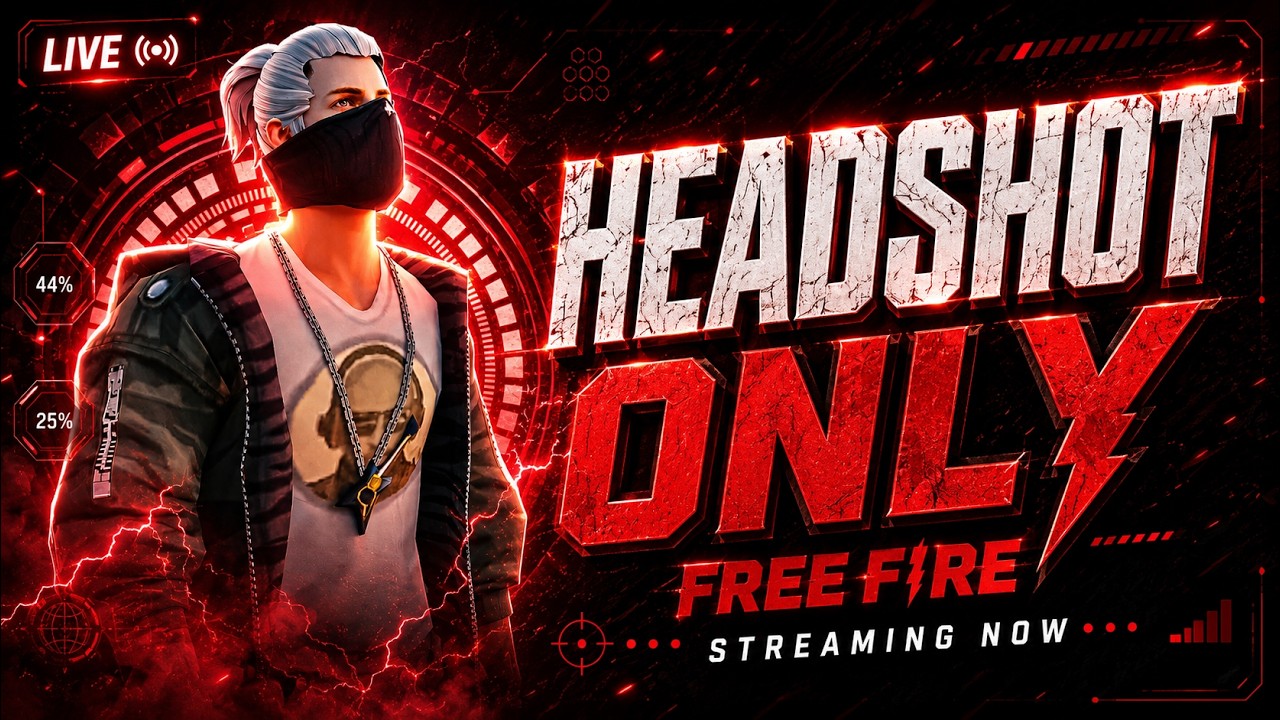 DAY 22 | 🔴LIVE FREE FIRE - HEADSHOT TRY KARTE HAI 2016