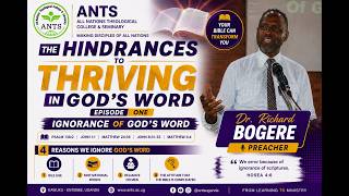The Hindrances to Thriving in God’s Word — Ep One | Ignorance of God’s Word.