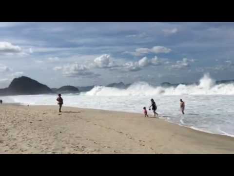 Awasome display of power and beauty Copacabana Beach Rio de Janeiro