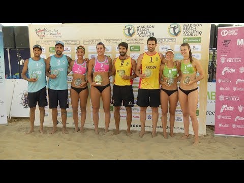 Soria y Carro junto a García y Lario, ganadores del torneo Madison Beach Volley Tour de Melilla