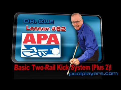 Dr. Cue Pool Lesson #62: Basic Two-Rail Kick System (Plus2)!
