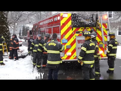Firefighters Take Up After Structure Fire | Woburn