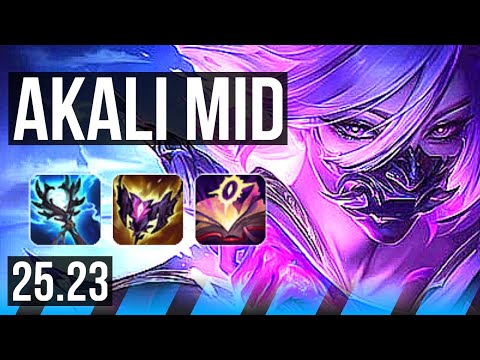 AKALI vs SYLAS (MID) | 22/1/6, 8 solo kills, Legendary, 55k DMG | KR Master | 25.23