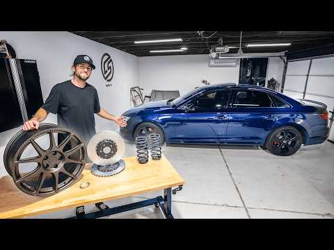 Installing Audi S4 Lowering Springs, Wheels & 2-Piece Rotors