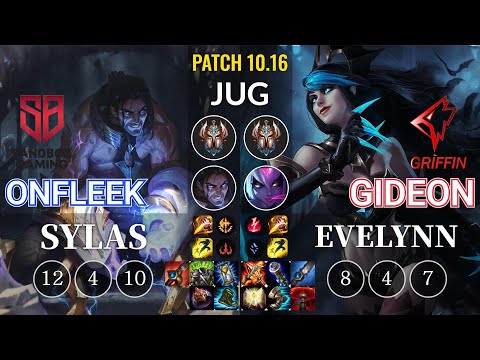 SB OnFleek Sylas vs GRF GIDEON Evelynn Jungle - KR Patch 10.16