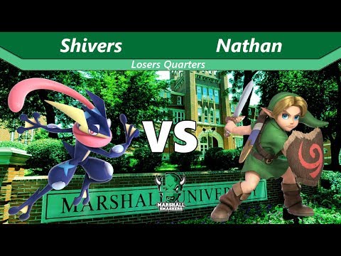 MS 3/3/20 - Shivers (Greninja) vs Nathan (Young Link) - Losers Quarters - SSBU