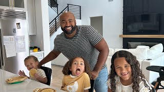 How fast can Dad get 3 kids ready 👀🎬 #familyvlog #getreadywithme #dadlife #familyvlog