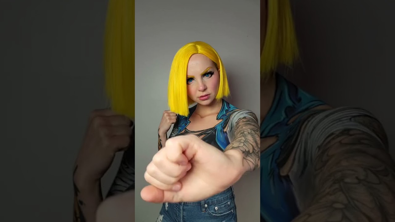 Android 18 Bodypaint Cosplay! #shorts #dragonballz #dbzcosplay #cosplay
