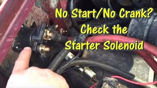 Ford No Start/No Crank - Check the Starter Solenoid  @Gettin