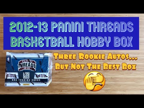 2012-13 Panini Threads Basketball Hobby Box - THREE ROOKIE AUTOS...but not the best box