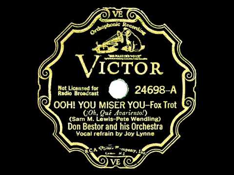 1934 Don Bestor - Ooh! You Miser You (Joy Lynne, vocal)