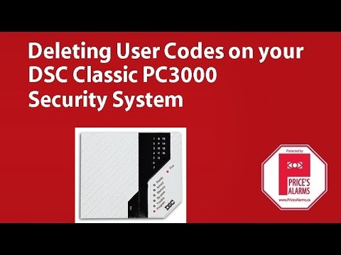 Deleting User Codes on the DSC PC3000 Security System