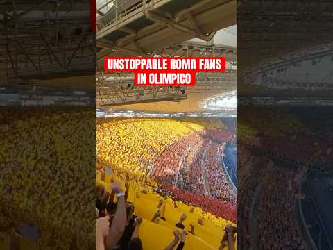 🔥 Epic AS Roma Fans Choreo at Stadio Olimpico – Singing “Roma Roma Roma” in Style! 🔥