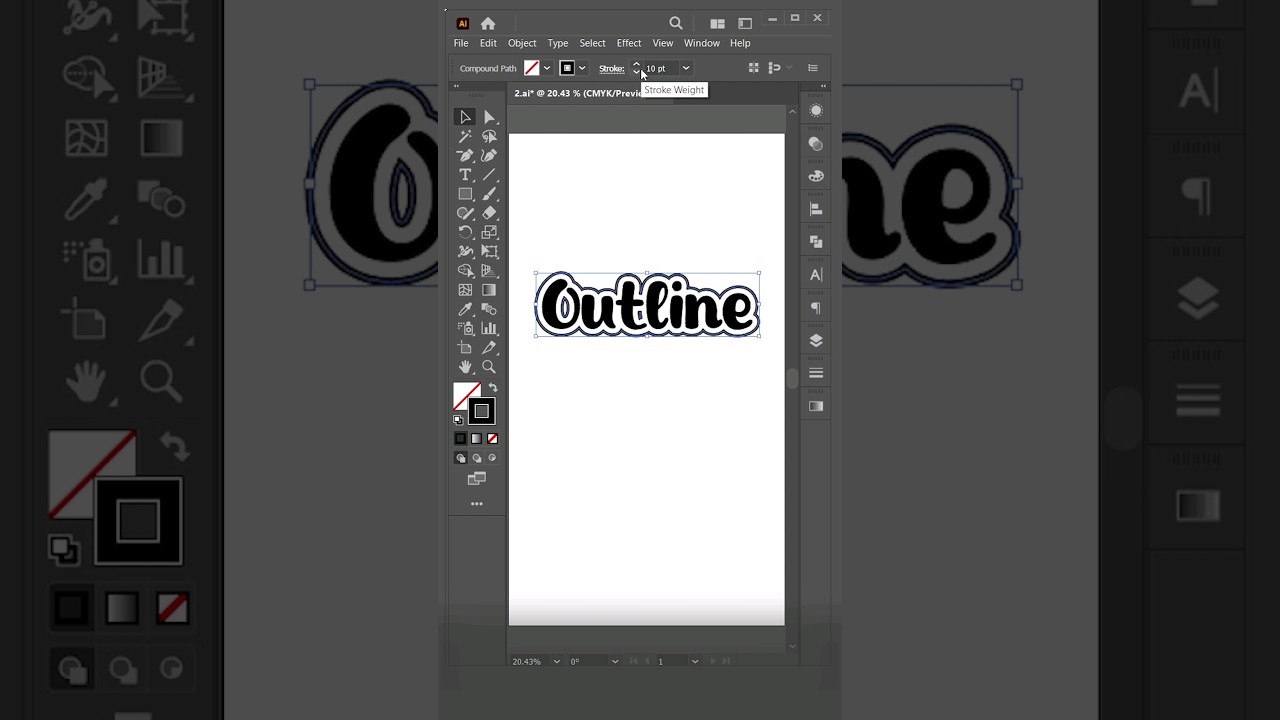 How to Create Outline of Text in Adobe Illustrator | Quick Tips