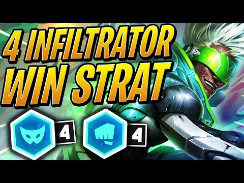 TAKING THEM FROM BEHIND - 4 Infiltrator Team! | TFT Set 3 | Teamfight Tactics Galaxies  | LoL