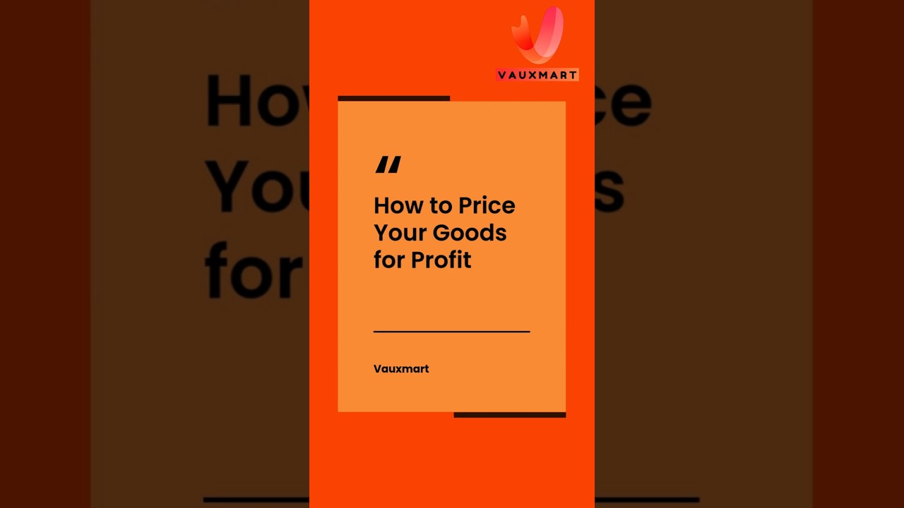 How to price your goods for profit