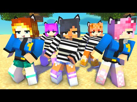 simple dimple prison aphmau vs police friends kc and kim - minecraft animation #shorts