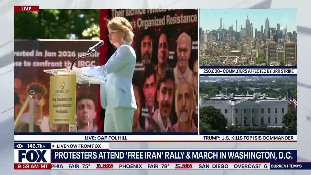 @LiveNowFox Live Coverage of Speech by Ambassador Carla Sands | Free Iran DC Rally, May 16, 2026